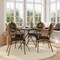 Flash Furniture Marseille Thonet French Bistro Stacking Chair w/Arms, Black Textilene/Bamboo Print Alum Frame, 4PK 4-SDA-AD642002A-TXT-BK-NAT-GG - alternate 1